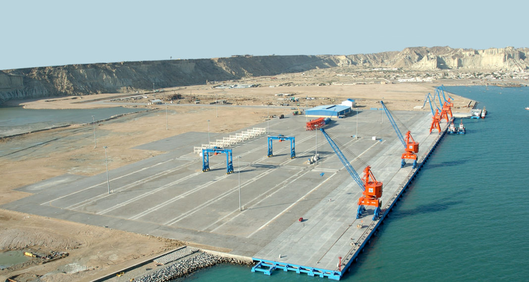 Early Image of Gwadar Port in construction phases