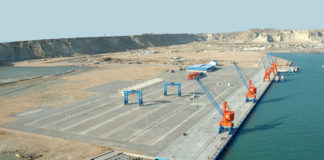 Early Image of Gwadar Port in construction phases