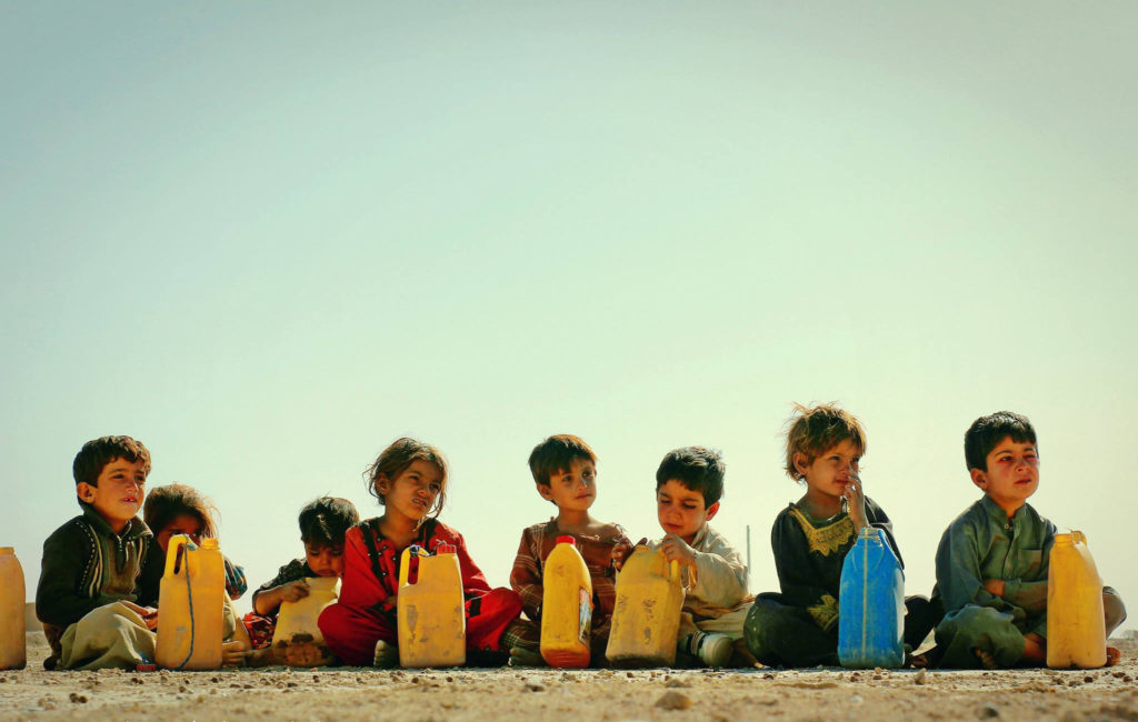 Children of Balochistan in queue for water on water crisis in Balochistan