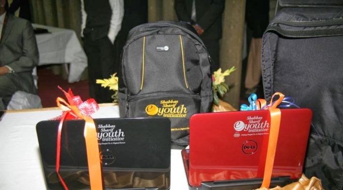 Shahbaz Sharif Youth initiate Black and Red dell laptops with begs