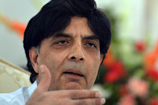 Chaudary Nisar while in an interview