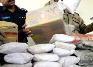 A massive amount of narcotics seized from Lasbela and Khuzdar