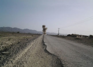 The worst condition of Dasht-Turbat road