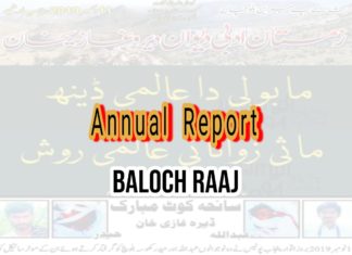 Baloch Raaj presents organization’s annual report