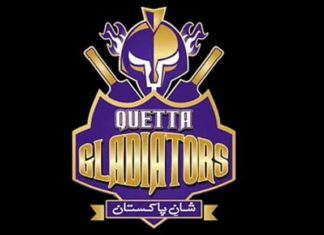 Baloch & the cricket team of Quetta Gladiators