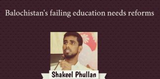 Balochistan failing education needs reforms Shakeel phullan