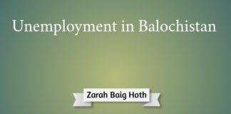 Unemployment in Balochistan Zarah Baig Hoth
