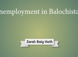 Unemployment in Balochistan Zarah Baig Hoth