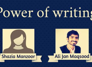 Power of writing Power of Writing Shazia Manzoor and Ali Jan Maqsood