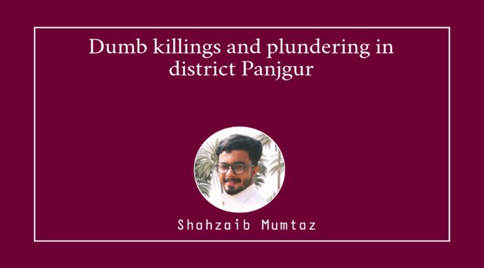 Dumb killings and plundering in district Panjgur