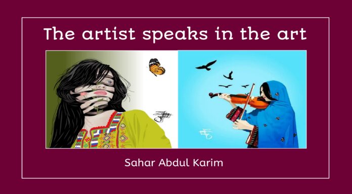 The artist speaks in the art