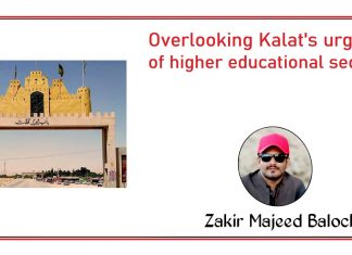 Overlooking Kalat’s urgency of higher educational sectors Overlooking kalats urgency of higher educational sectors