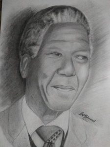 Art by Gul Mohammad Baloch - Nelson Mandela Art