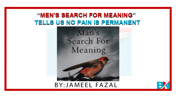 Men's Search For Meaning Tells Us No Pain Is Permanent