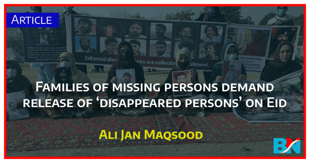 Families of missing persons demand release of ‘disappeared persons’ on Eid