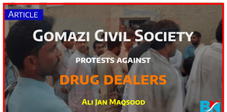 Gomazi Civil Society protests against drug dealers-thebalochnews
