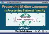 Preserving Mother Language Is Preserving National Identity