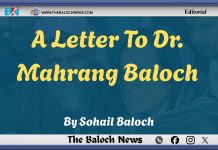 A Letter To Dr. Mahrang Baloch