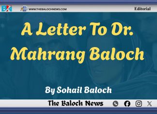 A Letter To Dr. Mahrang Baloch