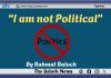 “I am not Political”